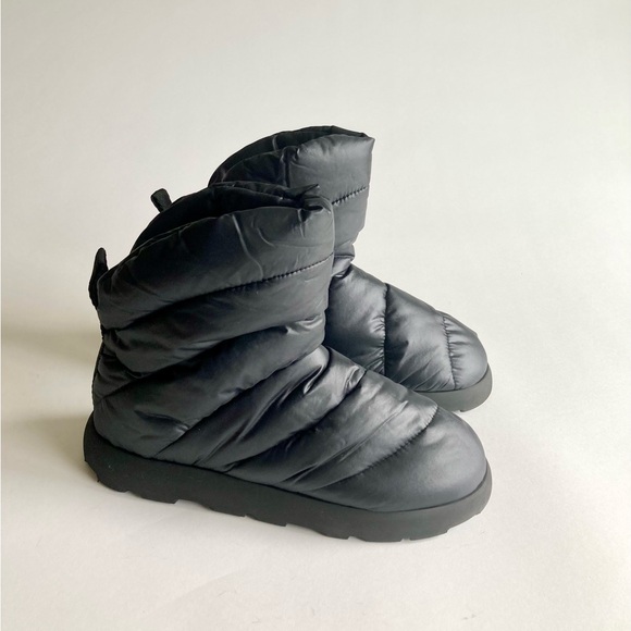 New Plumestudio Luna Black Nylon Pillow Puffy Slip On Booties Size EUR39, US 8.5 - Picture 4 of 16